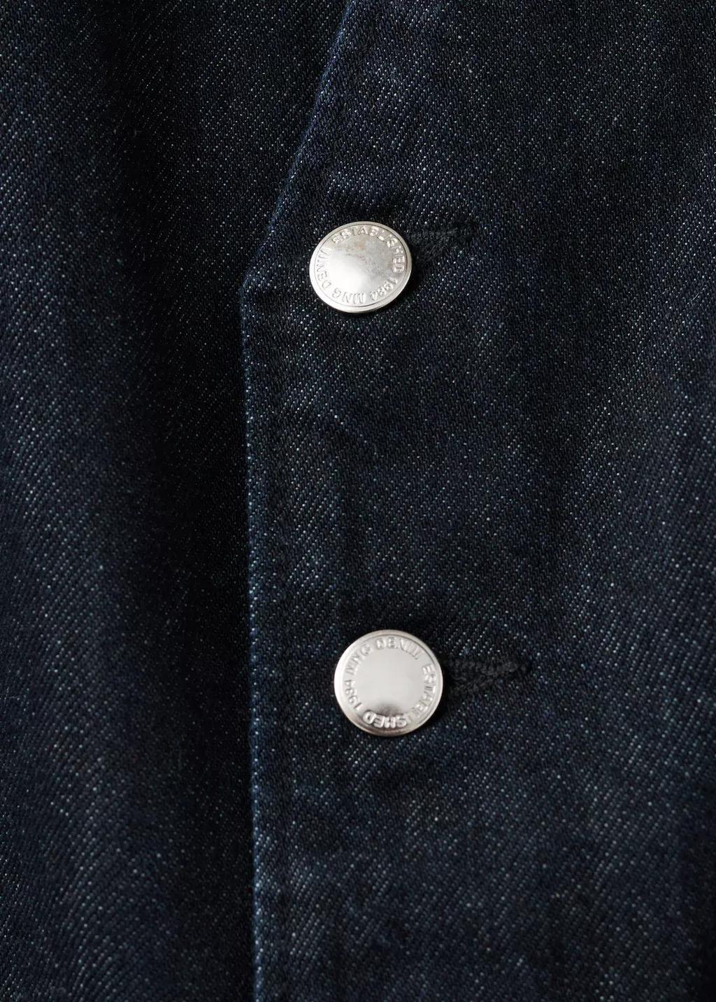 Blue Buttons Denim Jumpsuit, Open Blue, medium