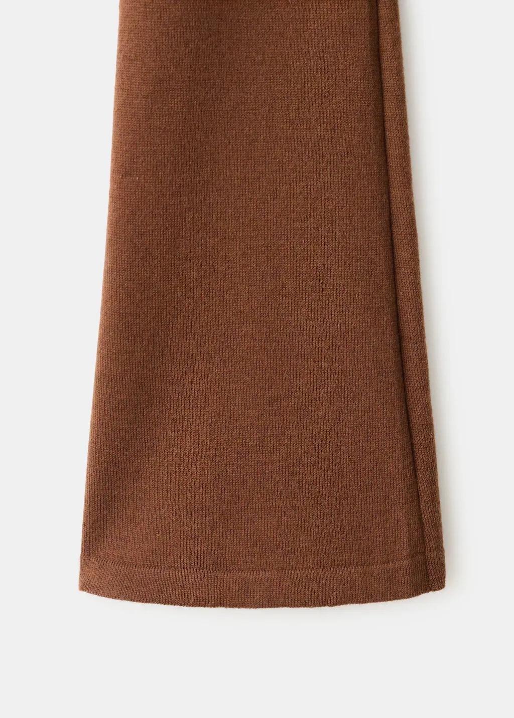 Brown Knitted Dress With Bell Sleeves, 0201_17, large image number 1