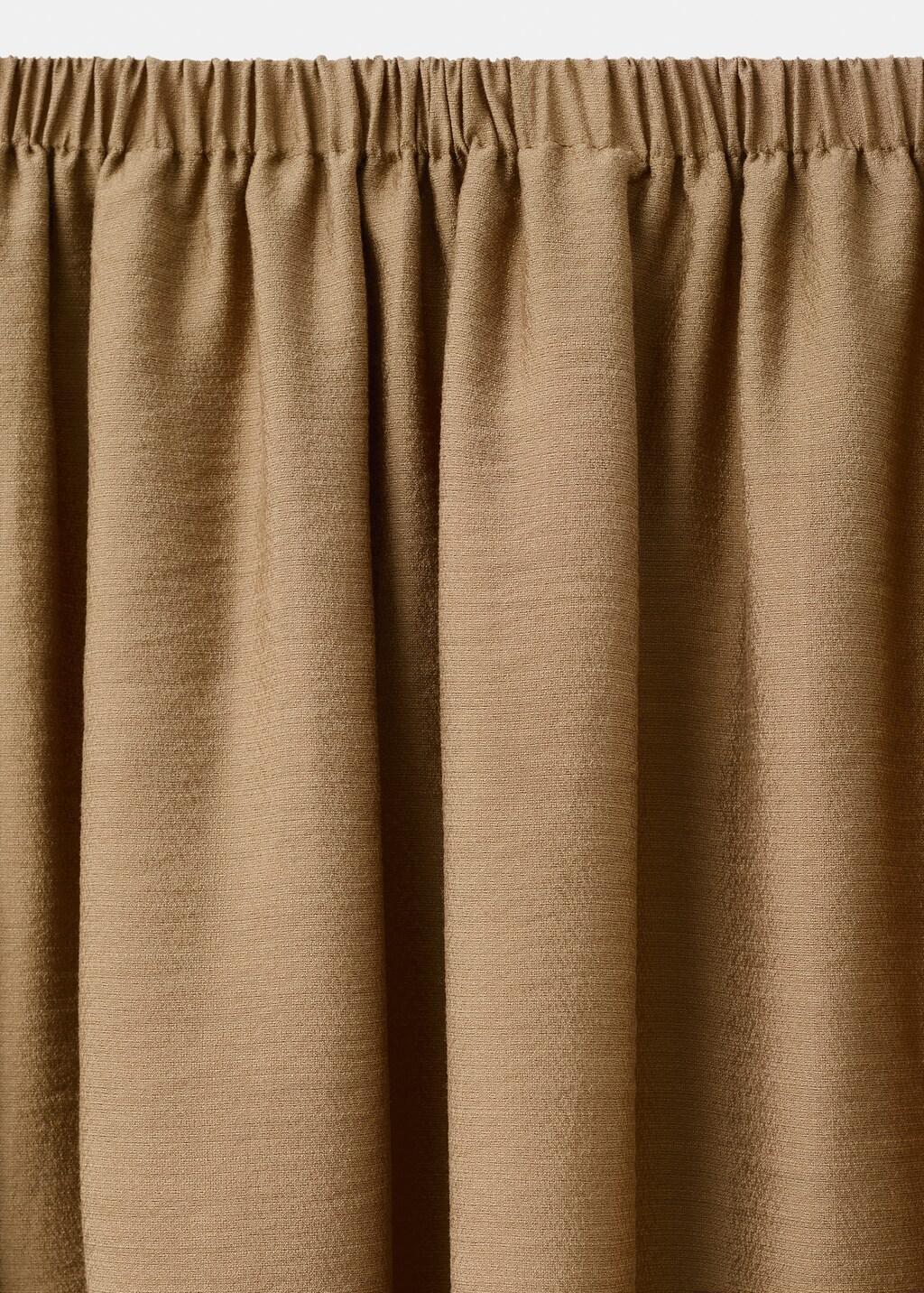 Brown Gathered Midi Skirt, 0201_30, large image number 1