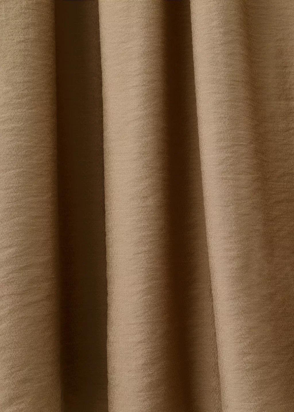 Brown Gathered Midi Skirt, 0201_30, large image number 5