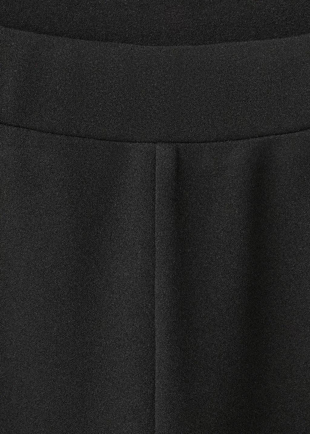 Black Straight Low-Rise Suit Trousers, 0201_99, large image number 1