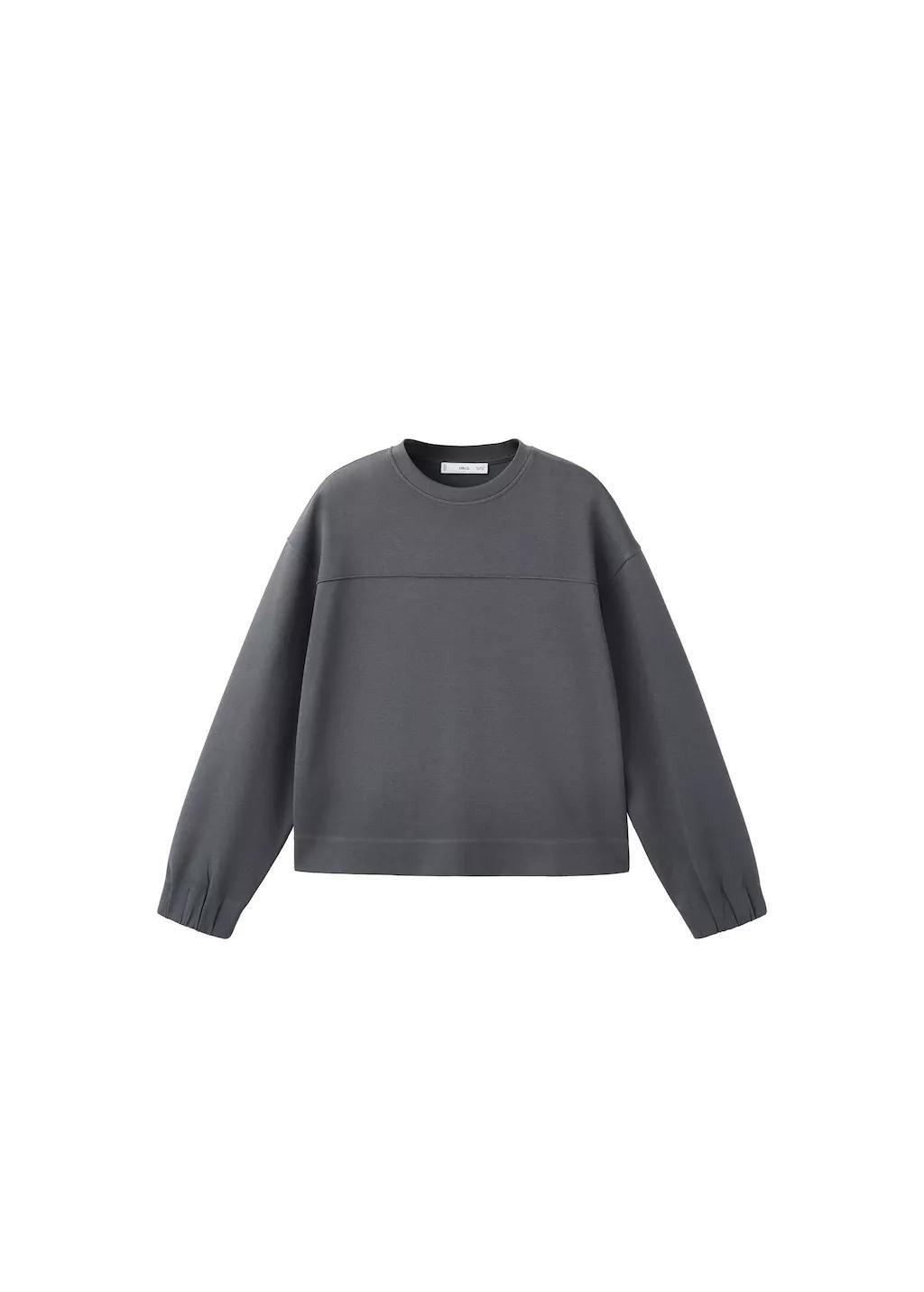 Grey Ruched Sleeve Sweatshirt, 0201_52, large image number 8