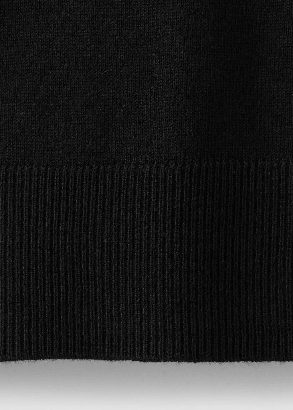 Black Turtleneck Knit Sweater, 0201_99, large image number 7