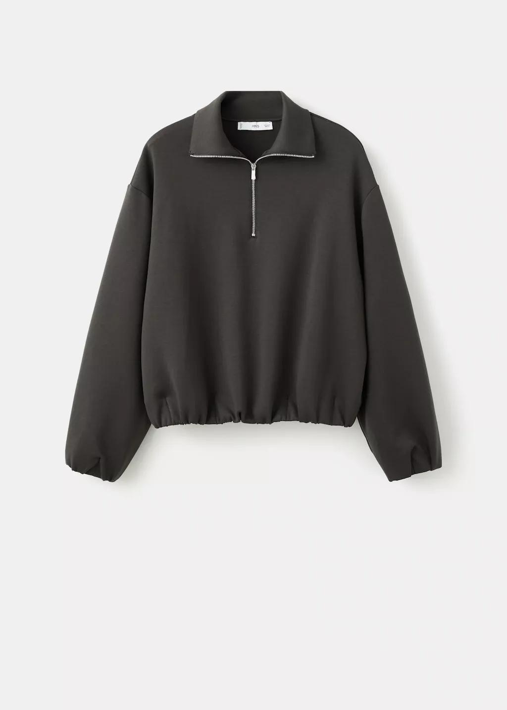 Brown Balloon Sleeve Sweatshirt, 0201_32, large image number 7