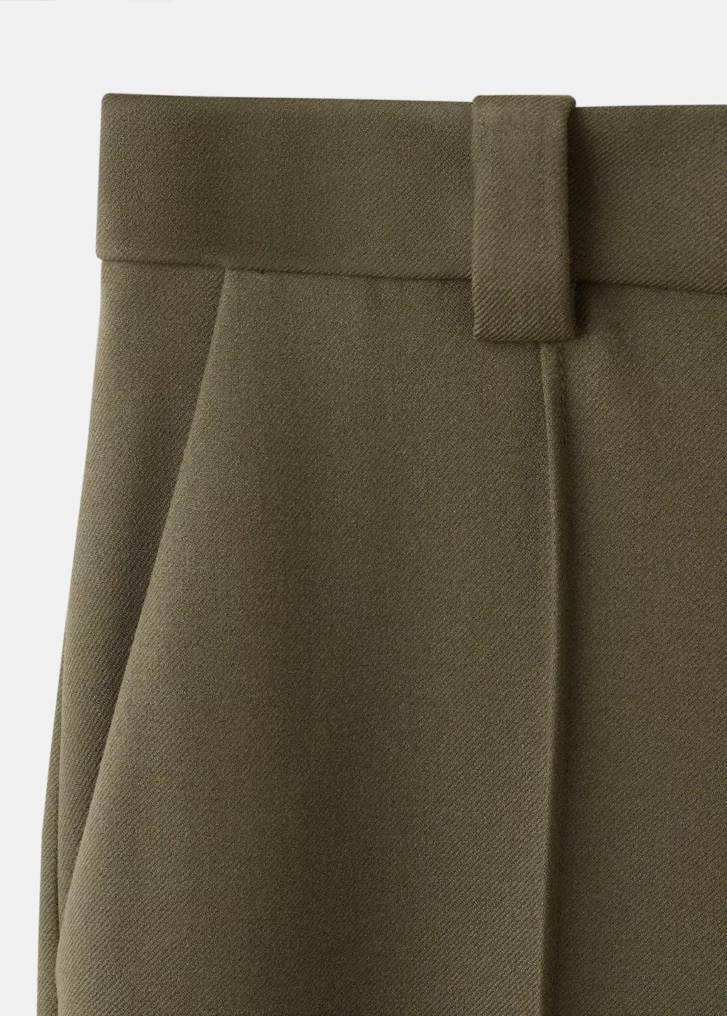 Khaki Straight Mid-Rise Trousers, Beige - Khaki, large image number 1