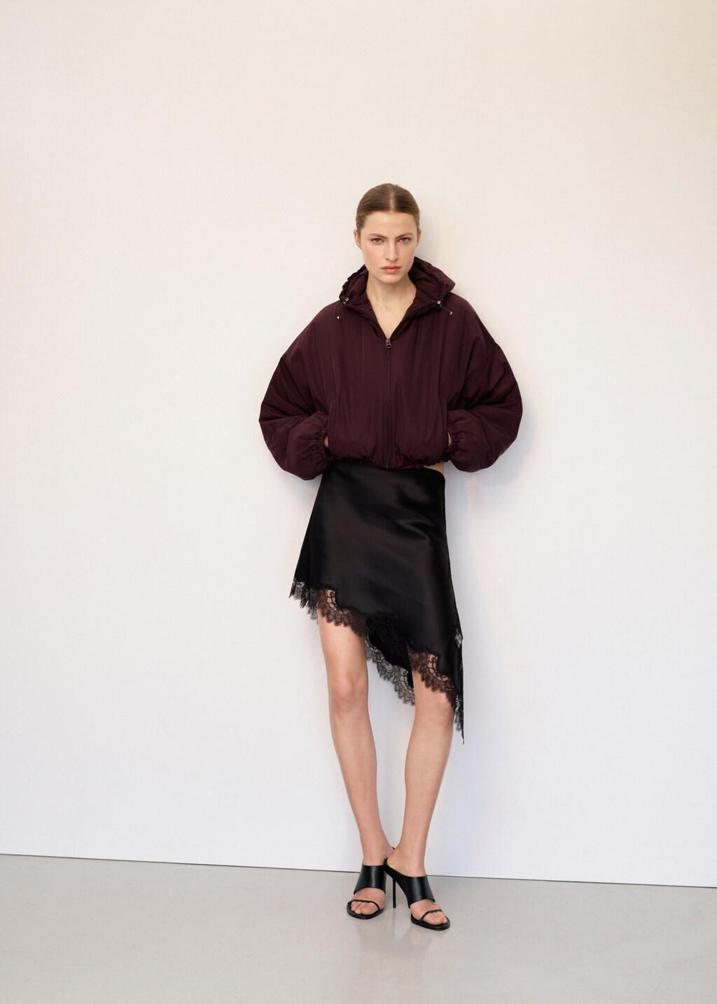 Red Oversized Hooded Jacket, Dark Red, large image number 0