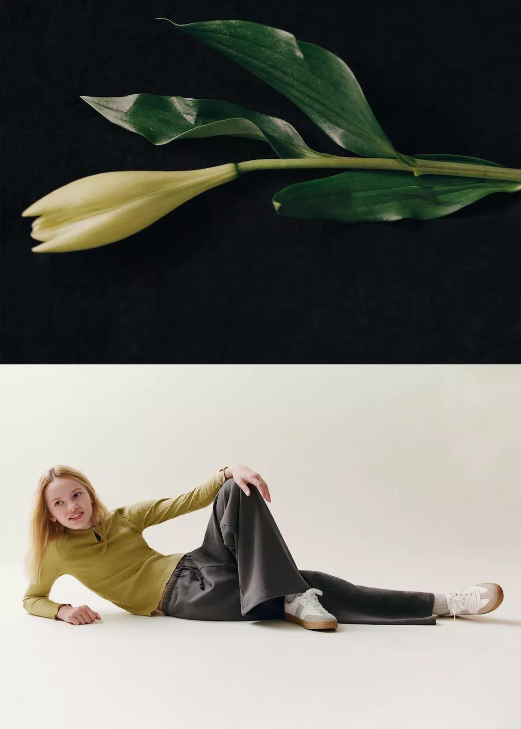 Grey Cotton Drawstring Joggers, Kids Girls, Charcoal, large image number 1