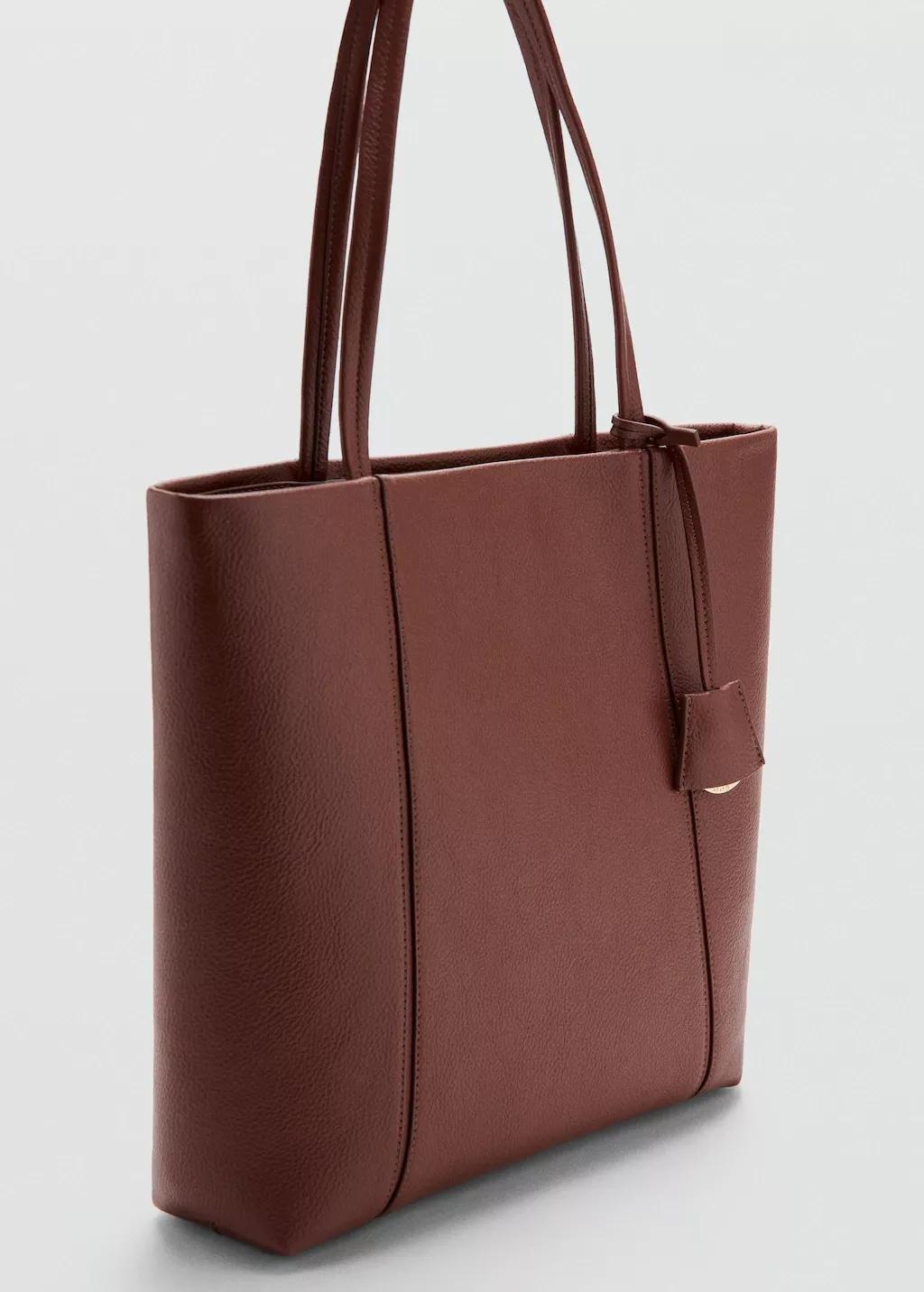 Brown Shopper Bag With Handles, 0201_CU, large image number 0