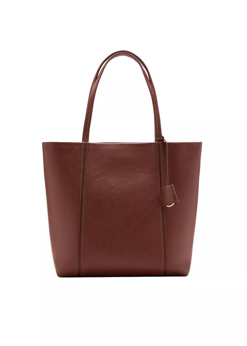 Brown Shopper Bag With Handles, 0201_CU, large image number 2