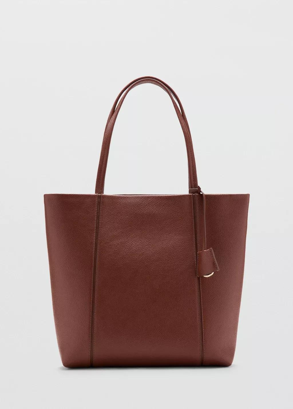 Brown Shopper Bag With Handles, 0201_CU, large image number 3