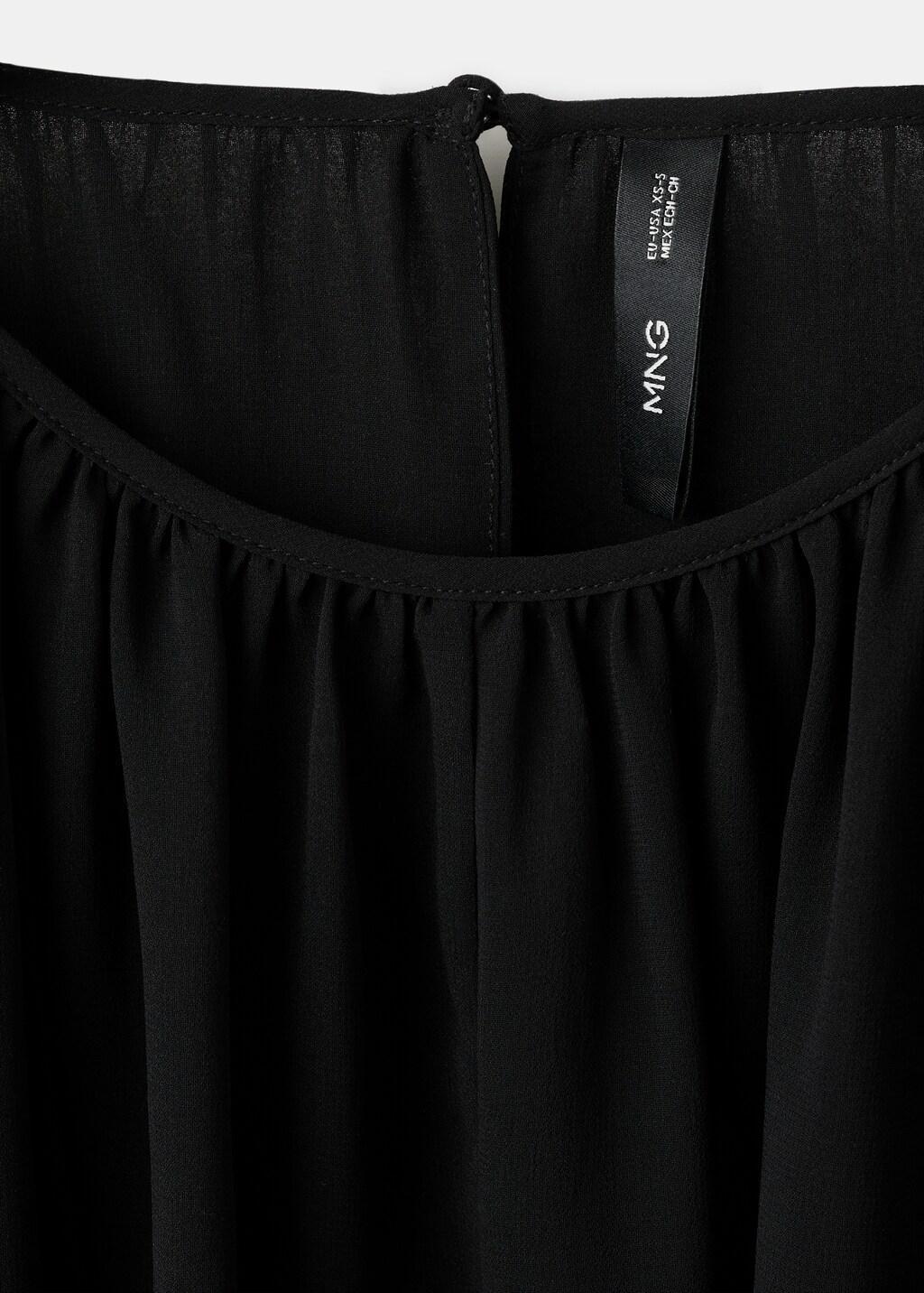 Black Puff Sleeves Blouse, 0201_99, medium