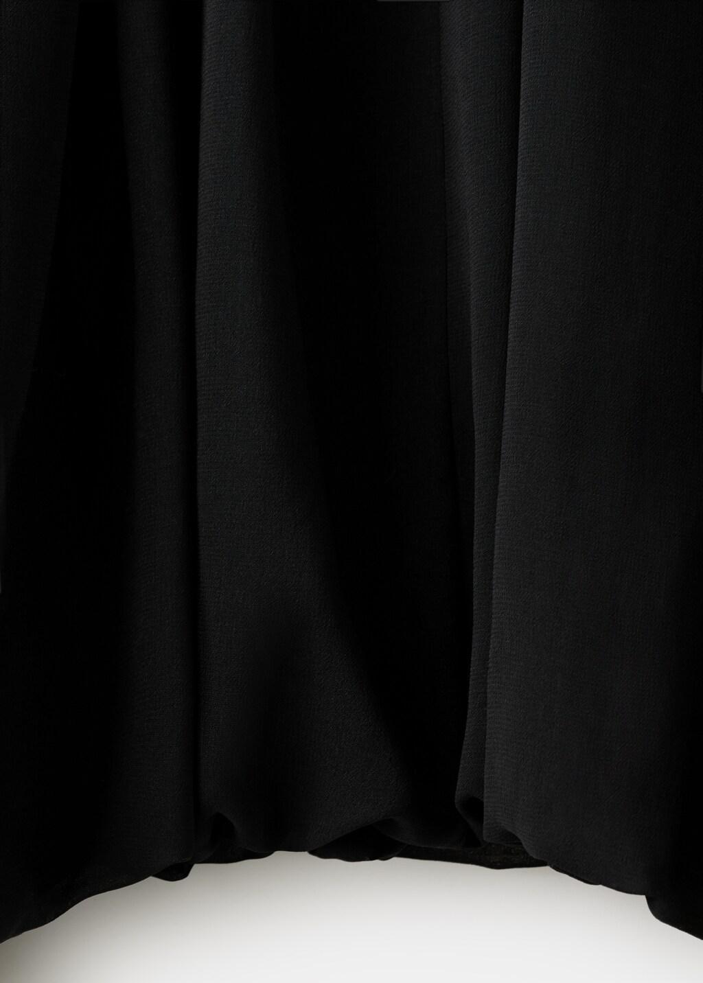 Black Puff Sleeves Blouse, Black, large image number 5