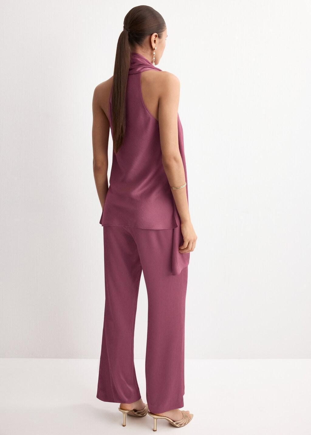 Purple Lt Pastel Scarf Neck Top, Light-Pastel Purple, large image number 2