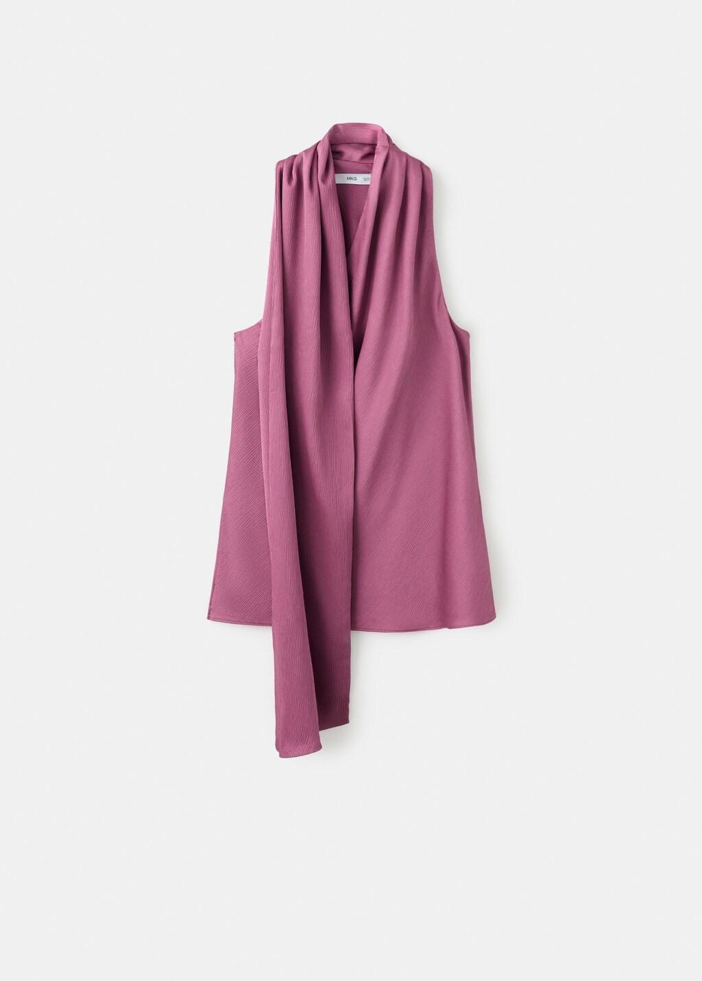 Purple Lt Pastel Scarf Neck Top, Light-Pastel Purple, large image number 7