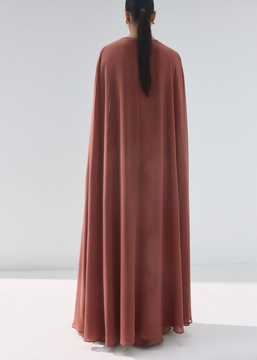 Pink Lt Pastel Long Cape With Tie Zip, Light-Pastel Pink, medium