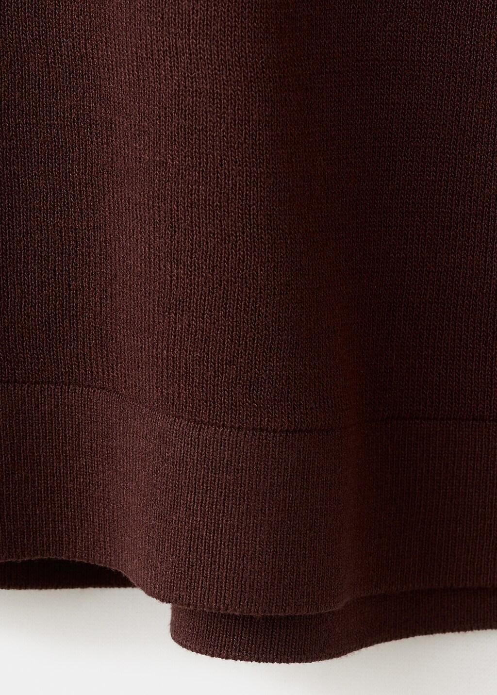 Brown Knit Top With Scarf Detail, 0201_32, large image number 5