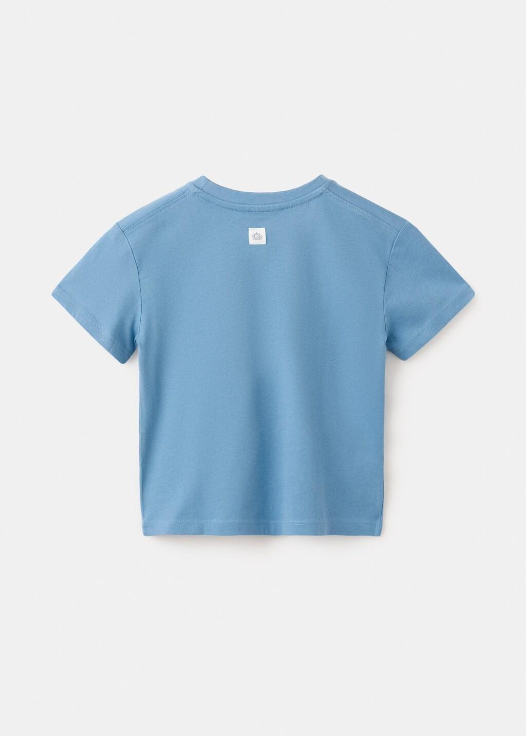 Blue Basic Pocket T-Shirt, Baby Boy, Medium Blue, large image number 1