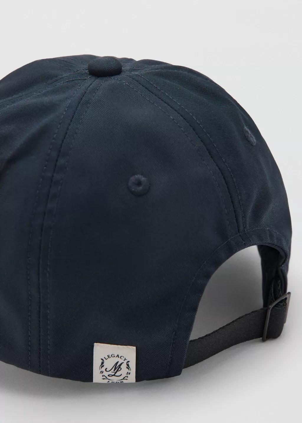 Navy Plain Cotton Cap, Navy, large image number 1