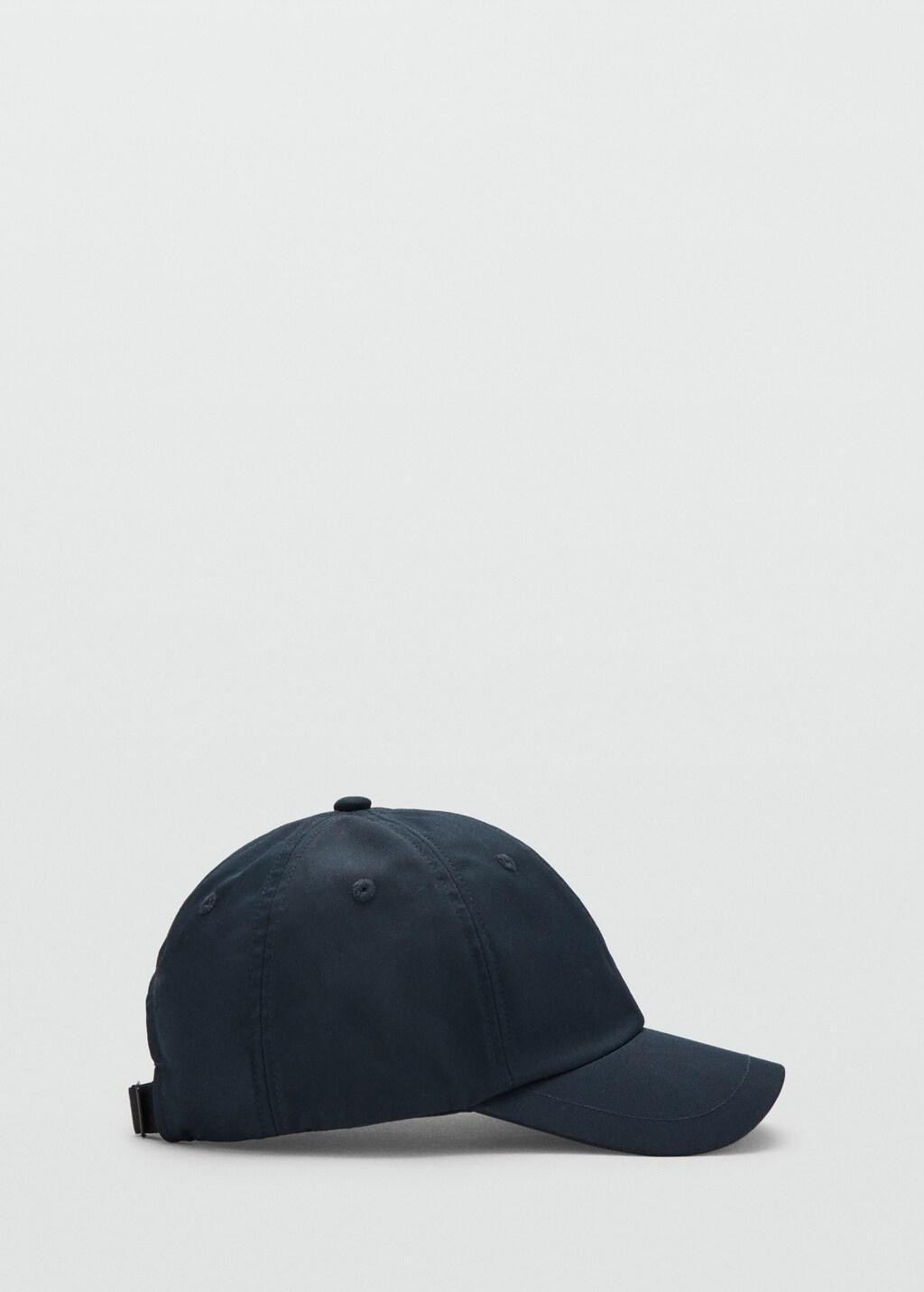 Navy Plain Cotton Cap, Navy, large image number 3