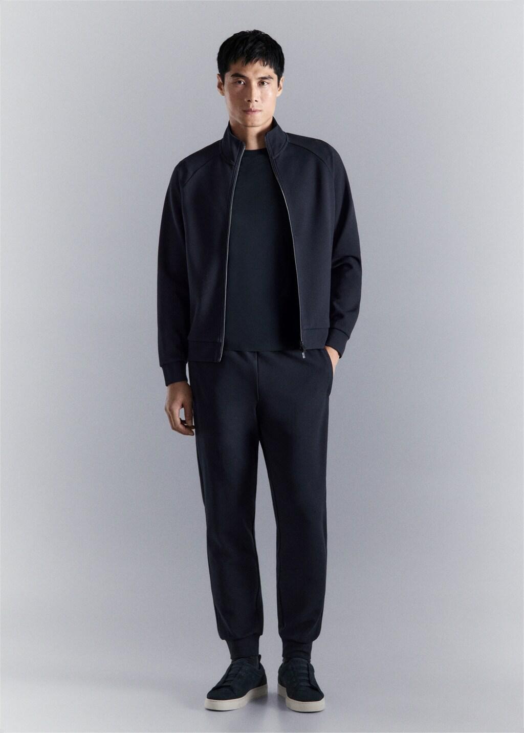 Navy Comfort Stretch Jogger Pants, Navy, large image number 0