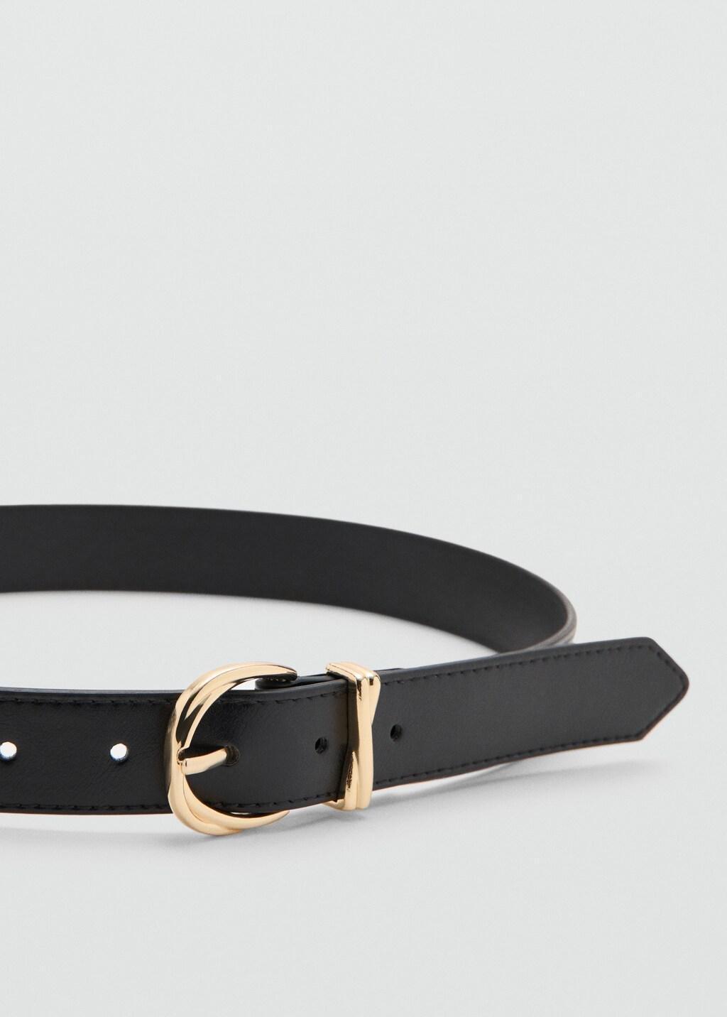 Black Oval Buckle Belt, 0201_99, medium