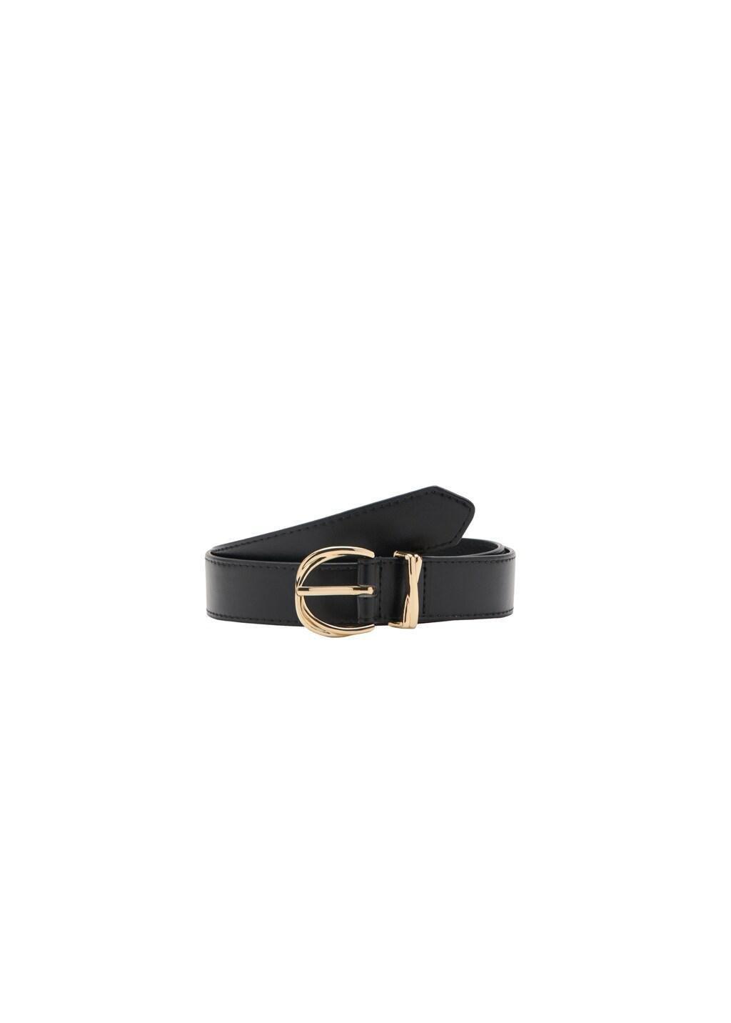 Black Oval Buckle Belt, 0201_99, large image number 2