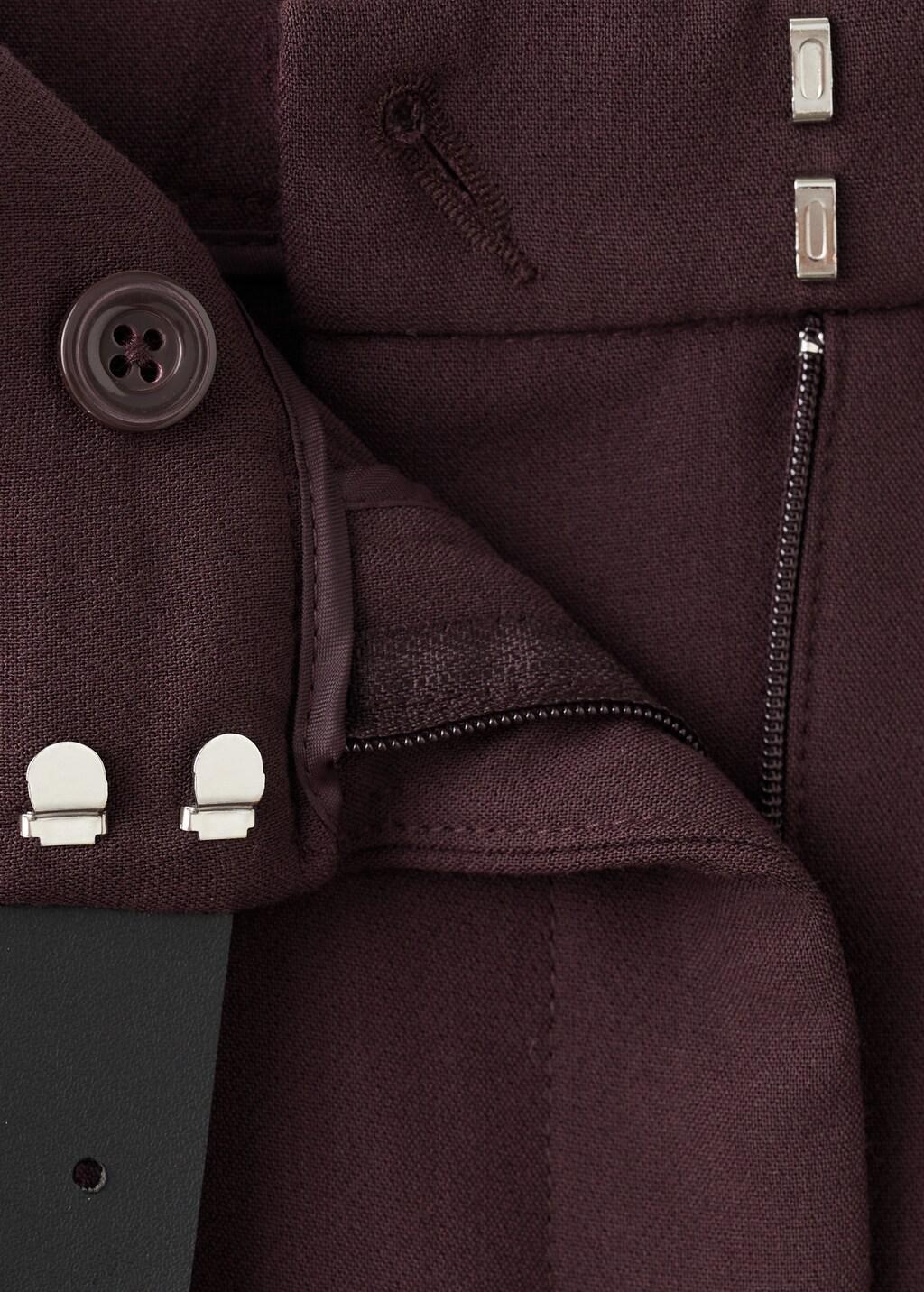 Red Belt Straight-Fit Trousers, Dark Red, large image number 5