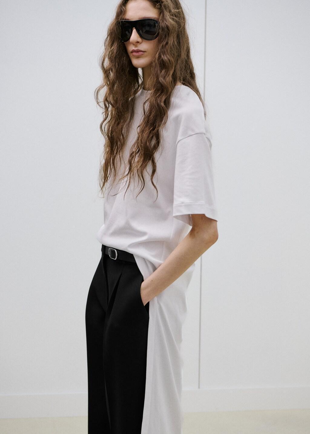 Black Belt Straight-Fit Trousers, Black, large image number 3