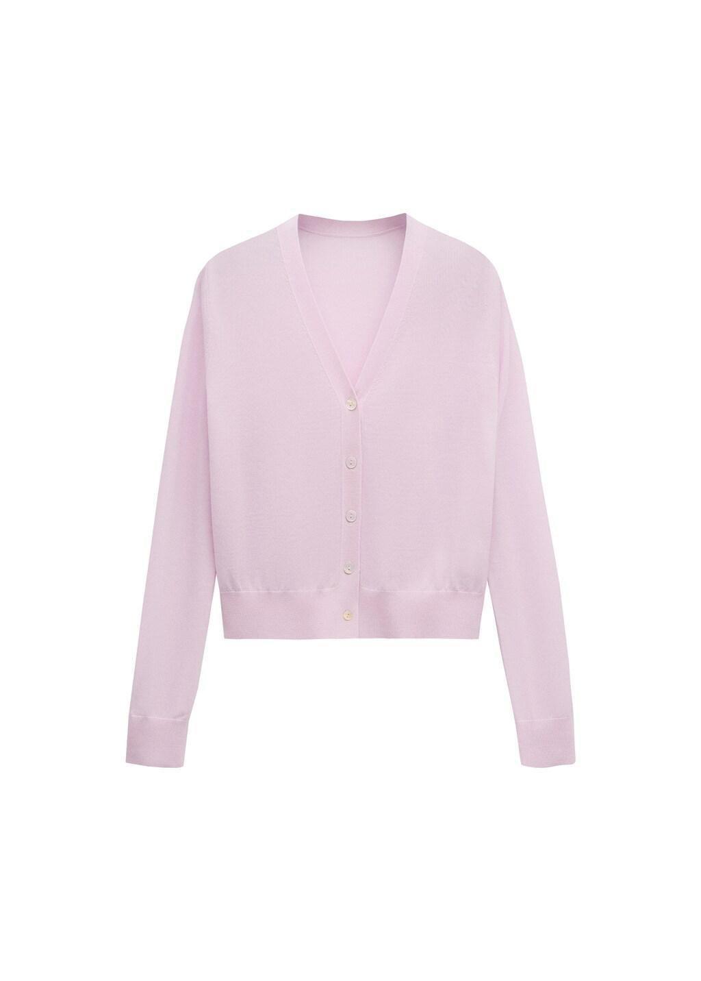 Pink Wool Cardigan, Pink, large image number 6