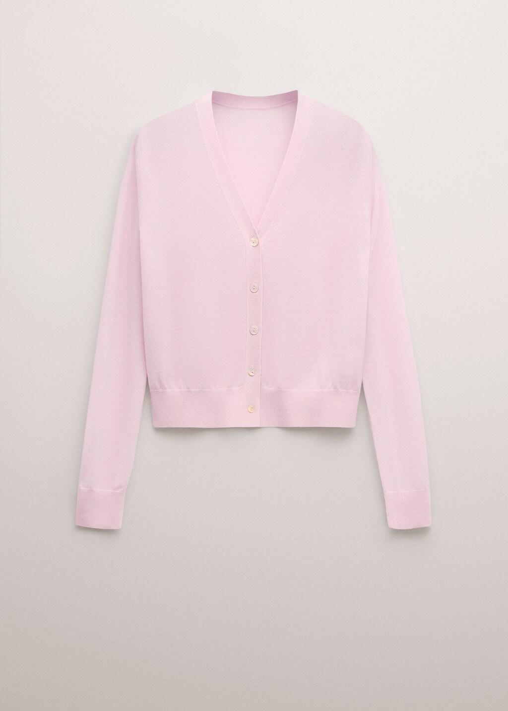 Pink Wool Cardigan, Pink, large image number 7