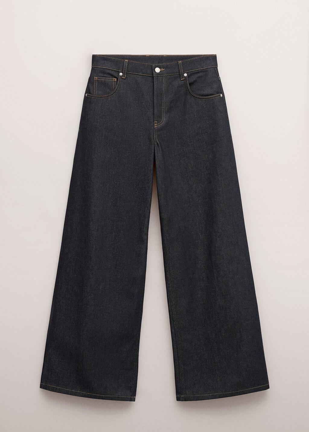Blue Low-Rise Wide Leg Jeans In Rinse Wash, 0201_TS, large image number 7