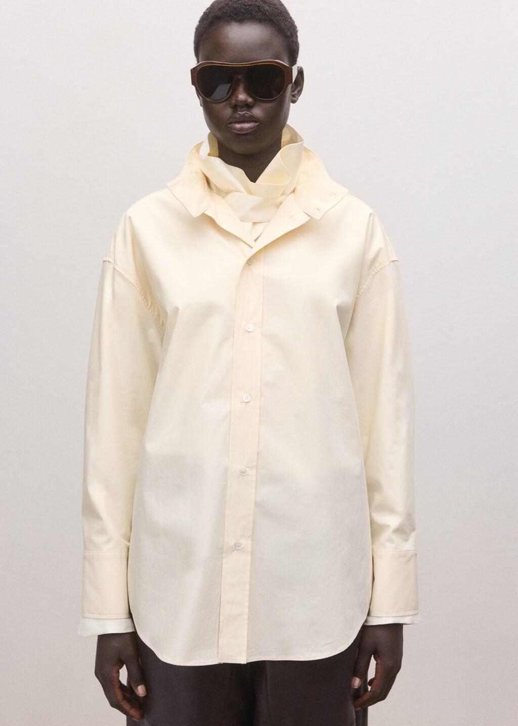 Yellow Shirt Matching Collar, Yellow, large image number 3