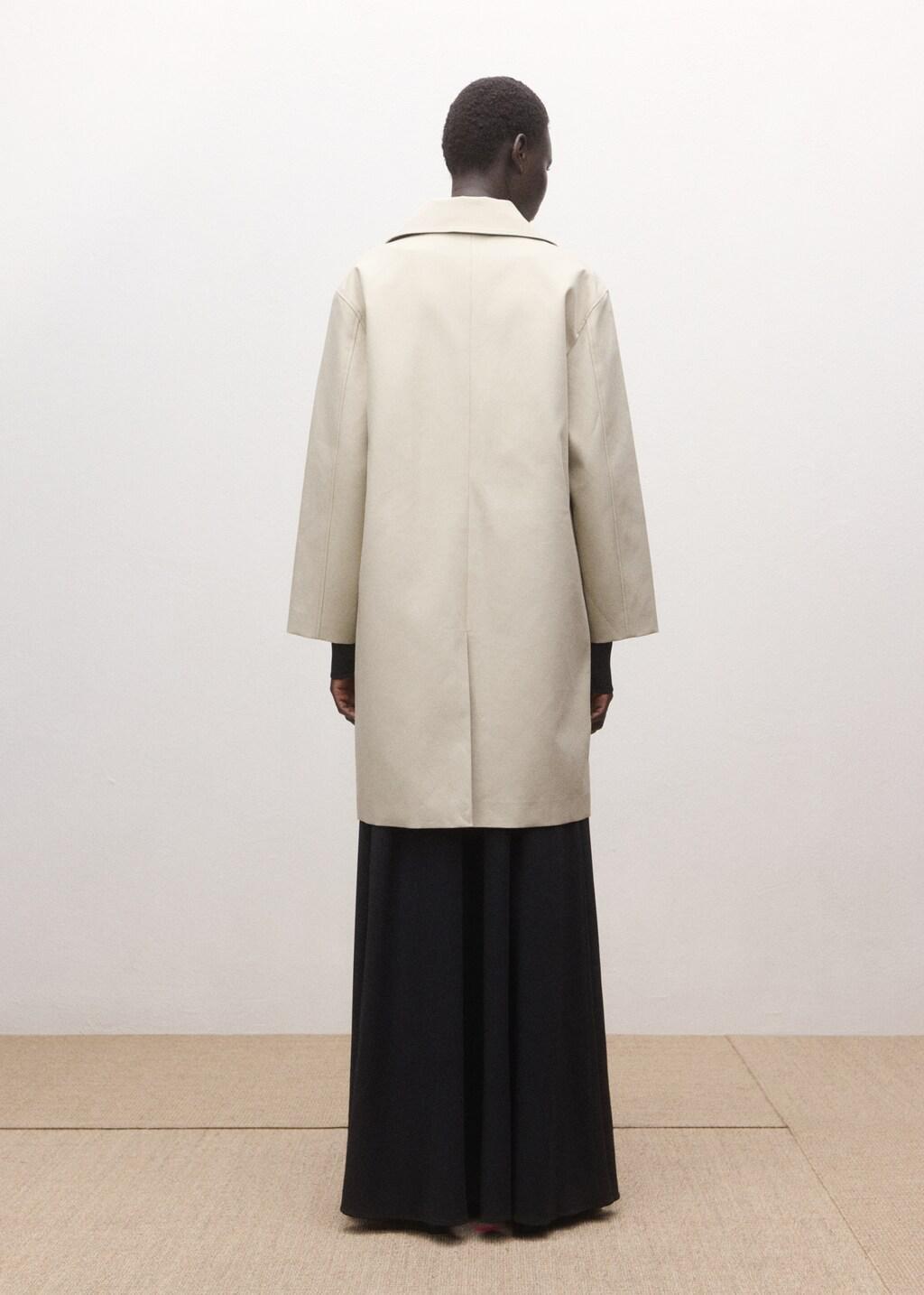 Grey Lt Pastel 100% Cotton Trench With Pockets, Light Pastel Grey, large image number 2