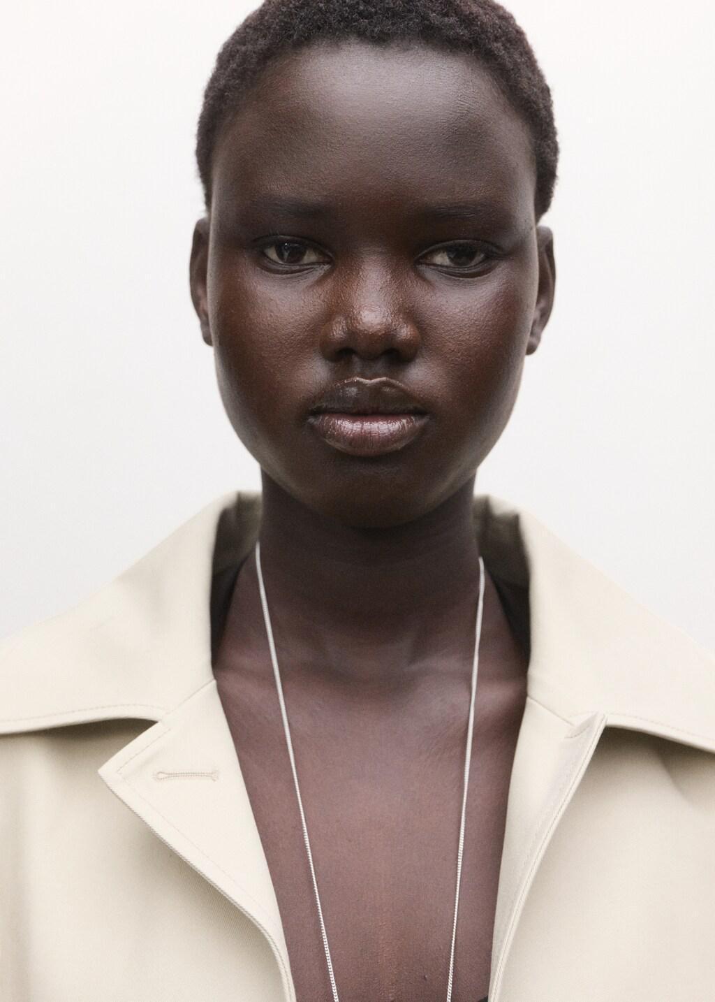 Grey Lt Pastel 100% Cotton Trench With Pockets, Light Pastel Grey, large image number 4