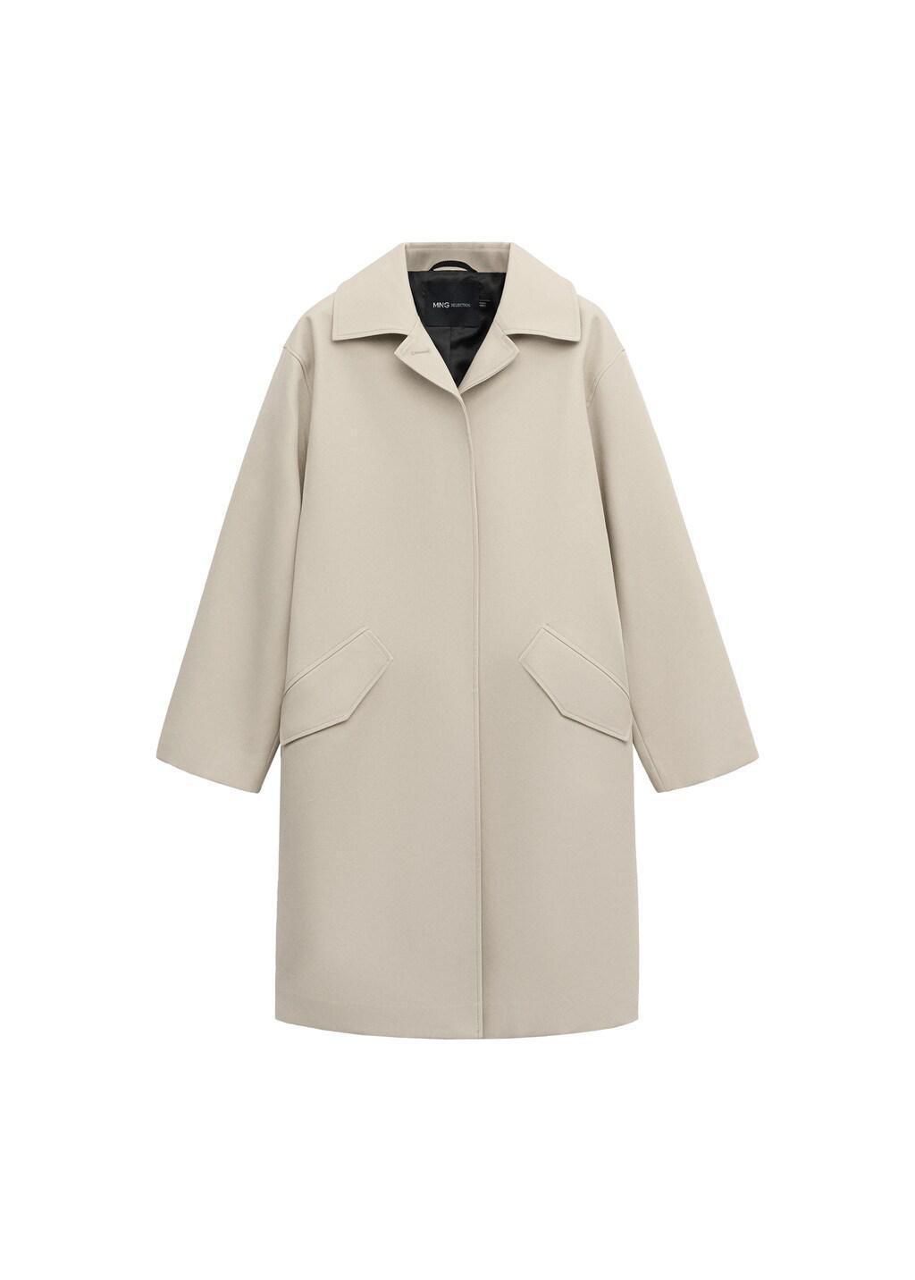 Grey Lt Pastel 100% Cotton Trench With Pockets, Light Pastel Grey, large image number 6