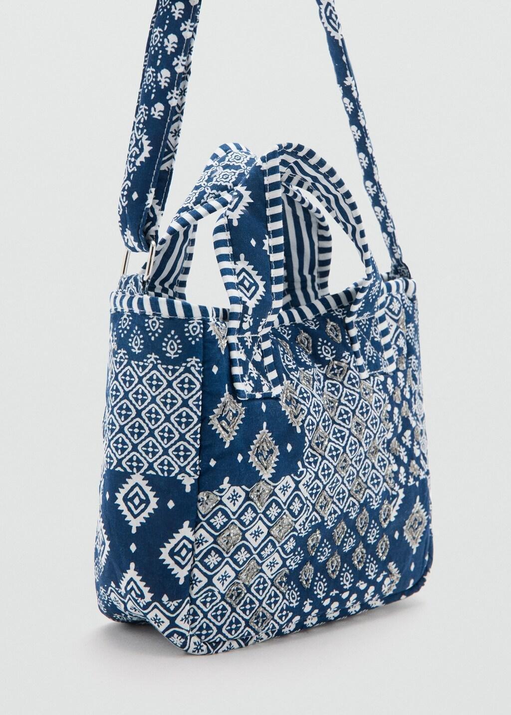 Navy Printed Mini Bag, Kids Girl, Navy, large image number 0