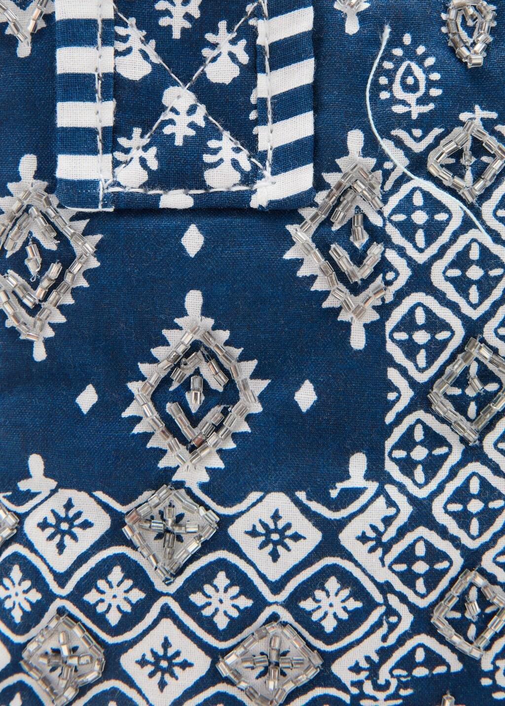 Navy Printed Mini Bag, Kids Girl, Navy, medium