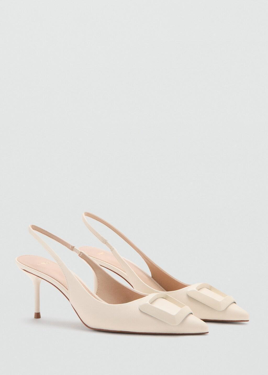 Beige Patent Heeled Shoes, 0201_05, medium
