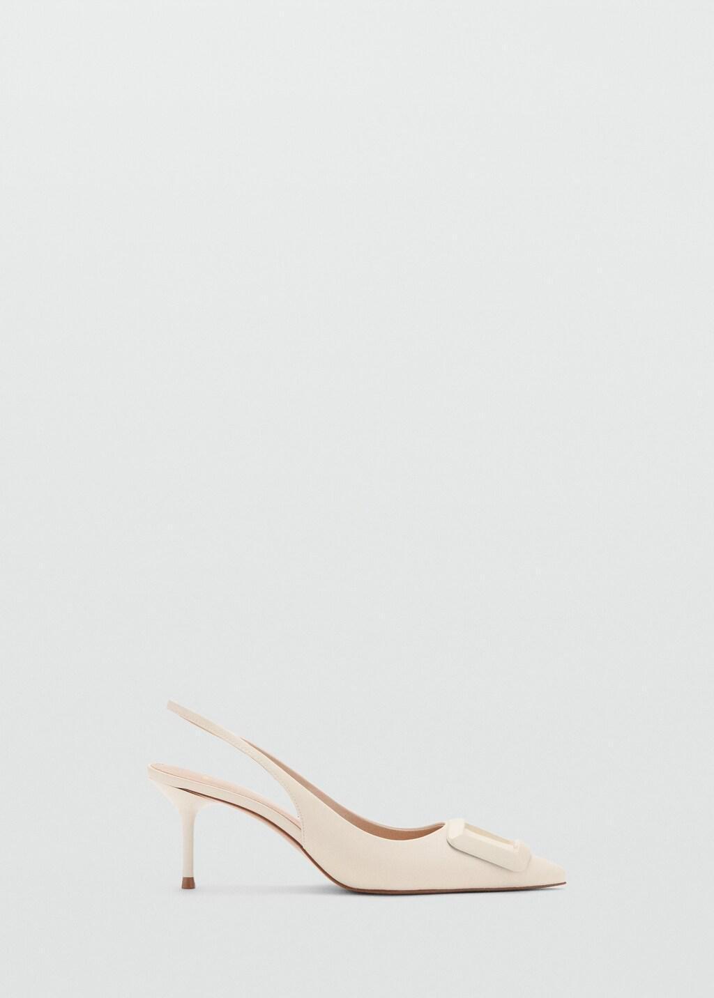 Beige Patent Heeled Shoes, Light Beige, large image number 3