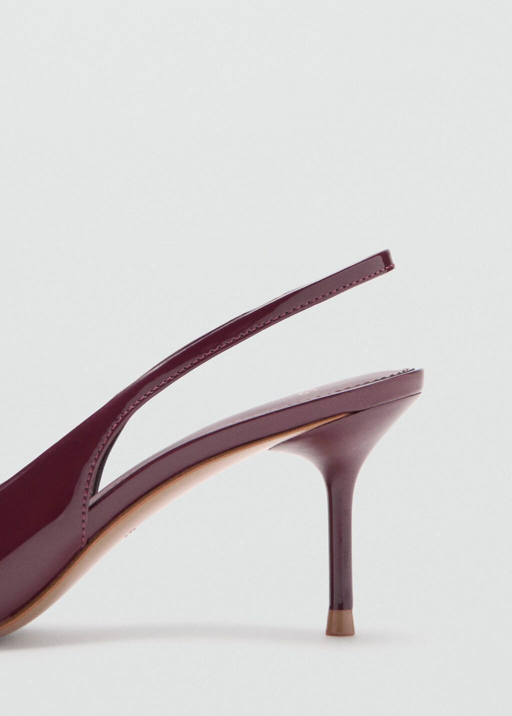 Red Patent Heeled Shoes, Dark Red, medium