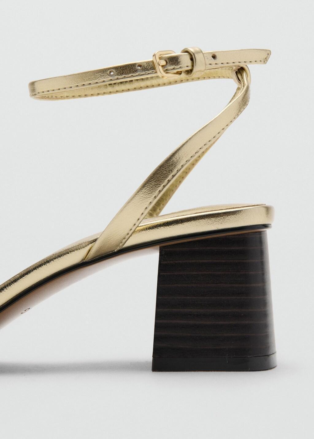 Gold Heeled Sandals With Straps, 0201_OR, large image number 1