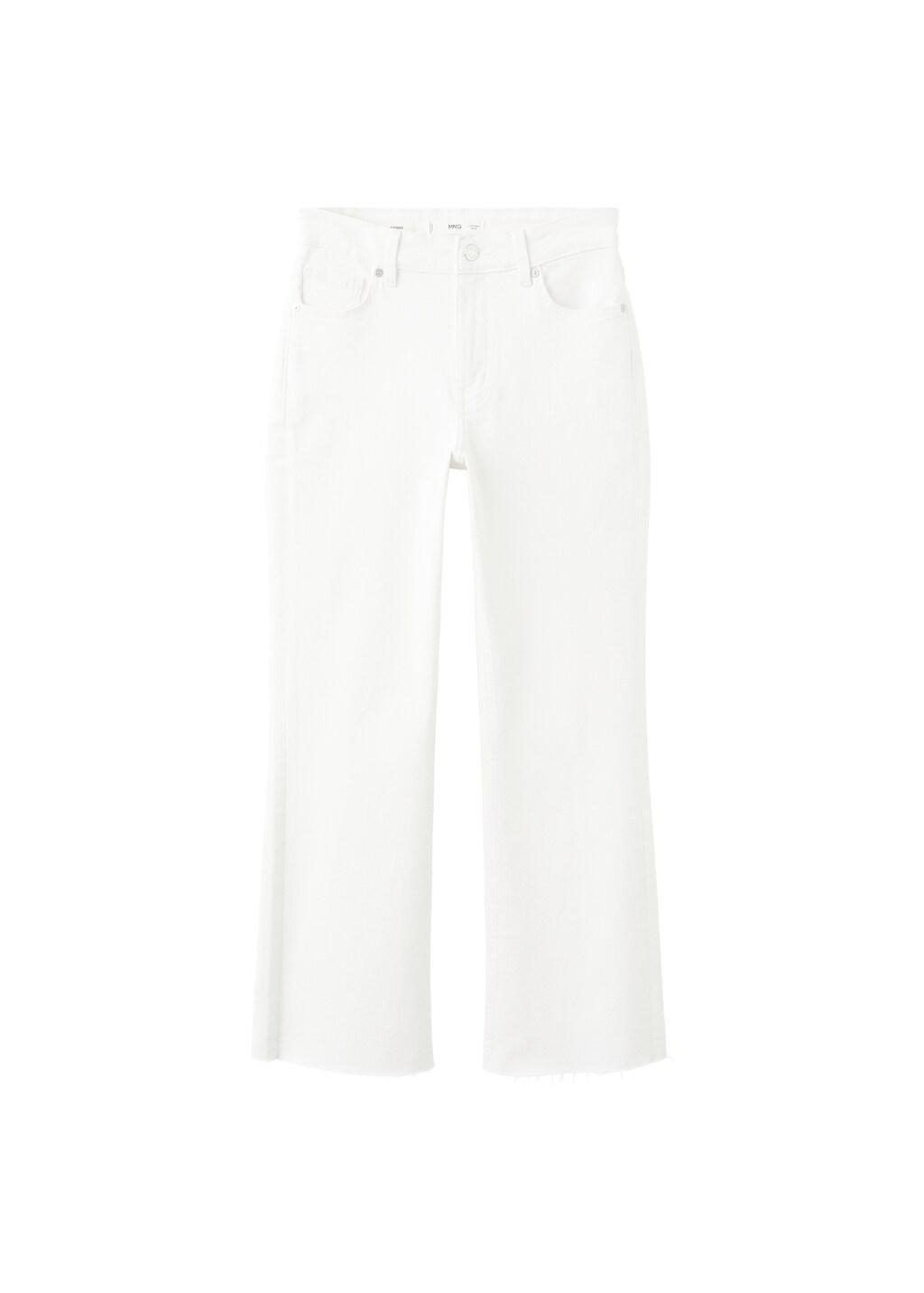 White Sienna Flared Cropped Jeans, White, large image number 7