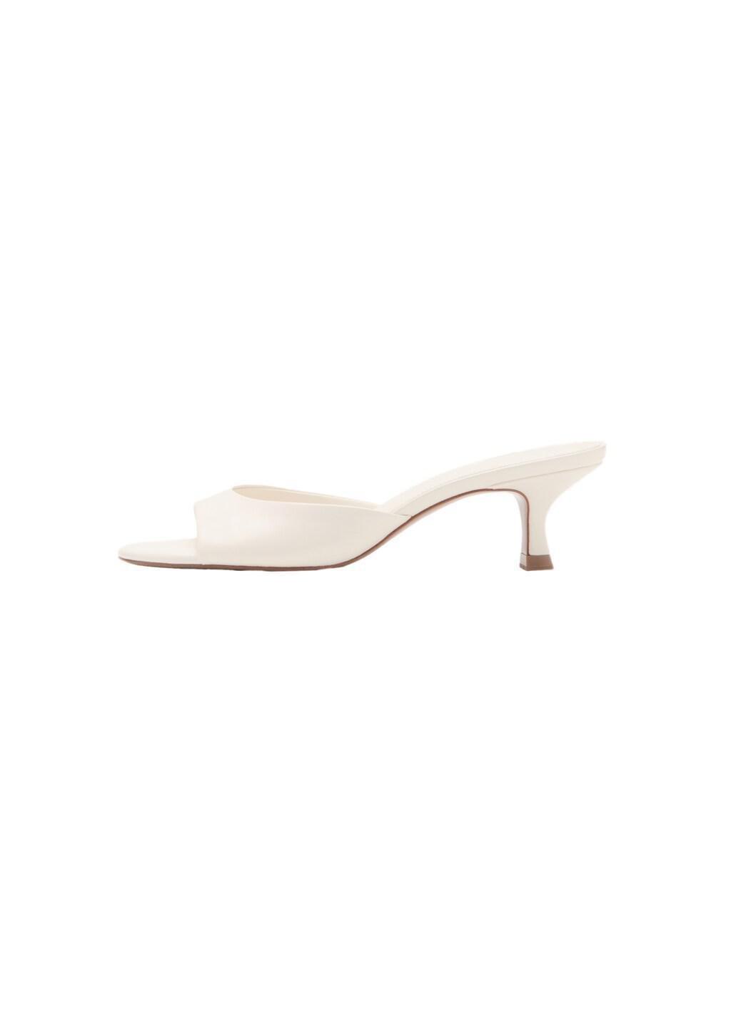 Beige Kitten Heel Sandals, Light Beige, large image number 2