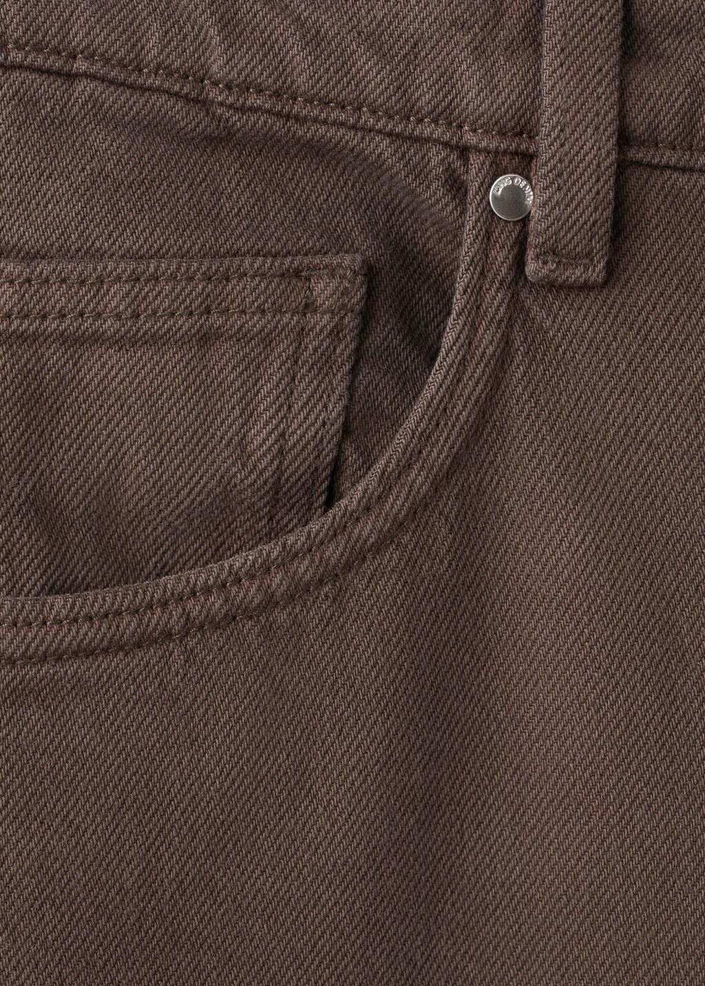 Brown Balloon Jeans With Rolled-Up Hem, Dark Brown, large image number 5