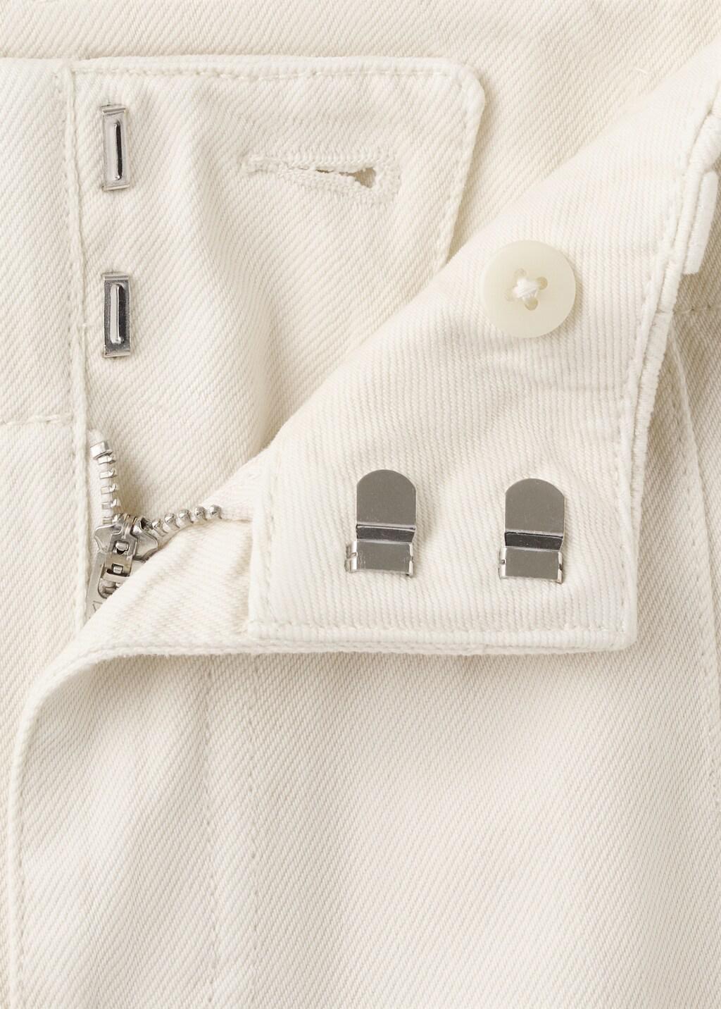 White Wide Leg Mid-Rise Jeans, Natural White, large image number 1