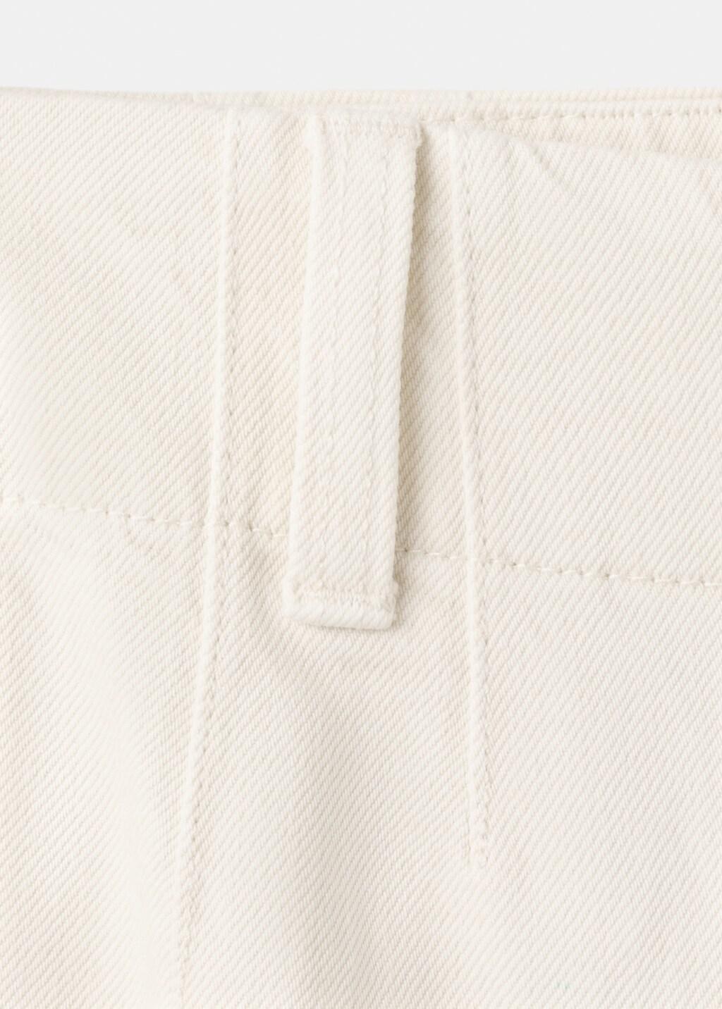 White Wide Leg Mid-Rise Jeans, Natural White, large image number 5