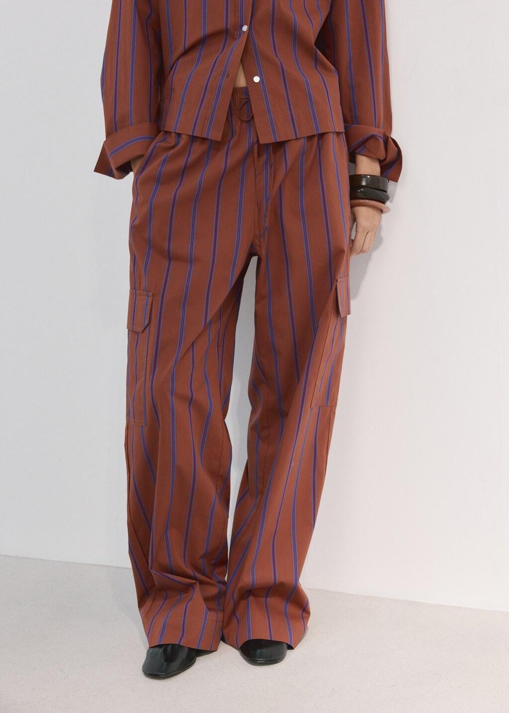 Orange Cargo Trousers With Lateral Pockets, Rust - Copper, large image number 3