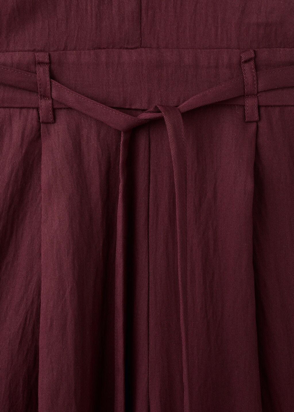 Red Lyocell Halter Neck Jumpsuit, Dark Red, medium