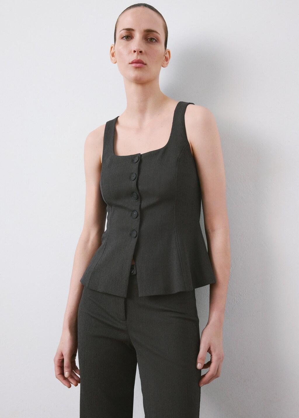 Grey Straight Mid-Rise Trousers, 0201_92, large image number 5