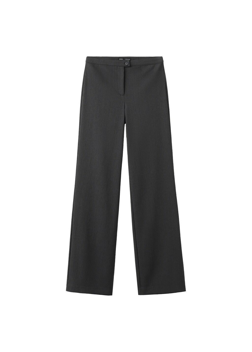 Grey Straight Mid-Rise Trousers, 0201_92, large image number 6